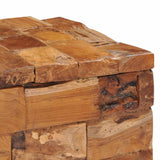 Storage Stool Solid Teak Wood - Rear View