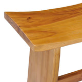 Stool Solid Teak Wood - 45-Degree Angle