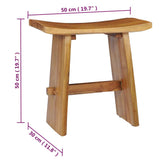 Stool Solid Teak Wood - Close-Up Angle