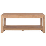 Coffee Table 100x50x40 cm Solid Teak Wood - Front View