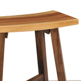 Bathroom Stool Solid Suar Wood - Rear View