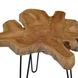 Coffee Table (60-70)x45 Cm Teak Wood - Top-Down View