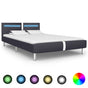 Bed Frame with LED without Mattress Black King Single