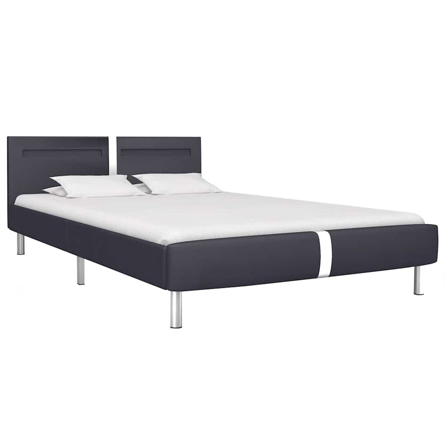 Bed Frame with LED without Mattress Black King Single