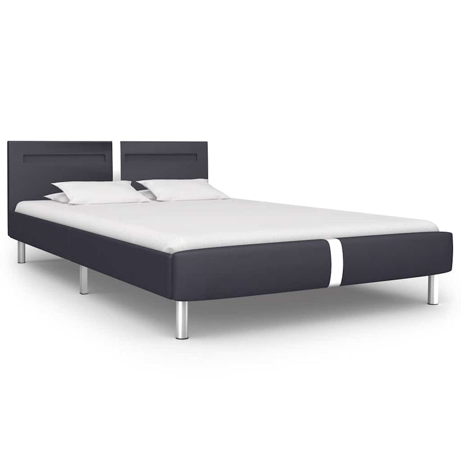 Bed Frame with LED without Mattress Black King Single
