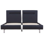 Bed Frame with LED without Mattress Black King Single