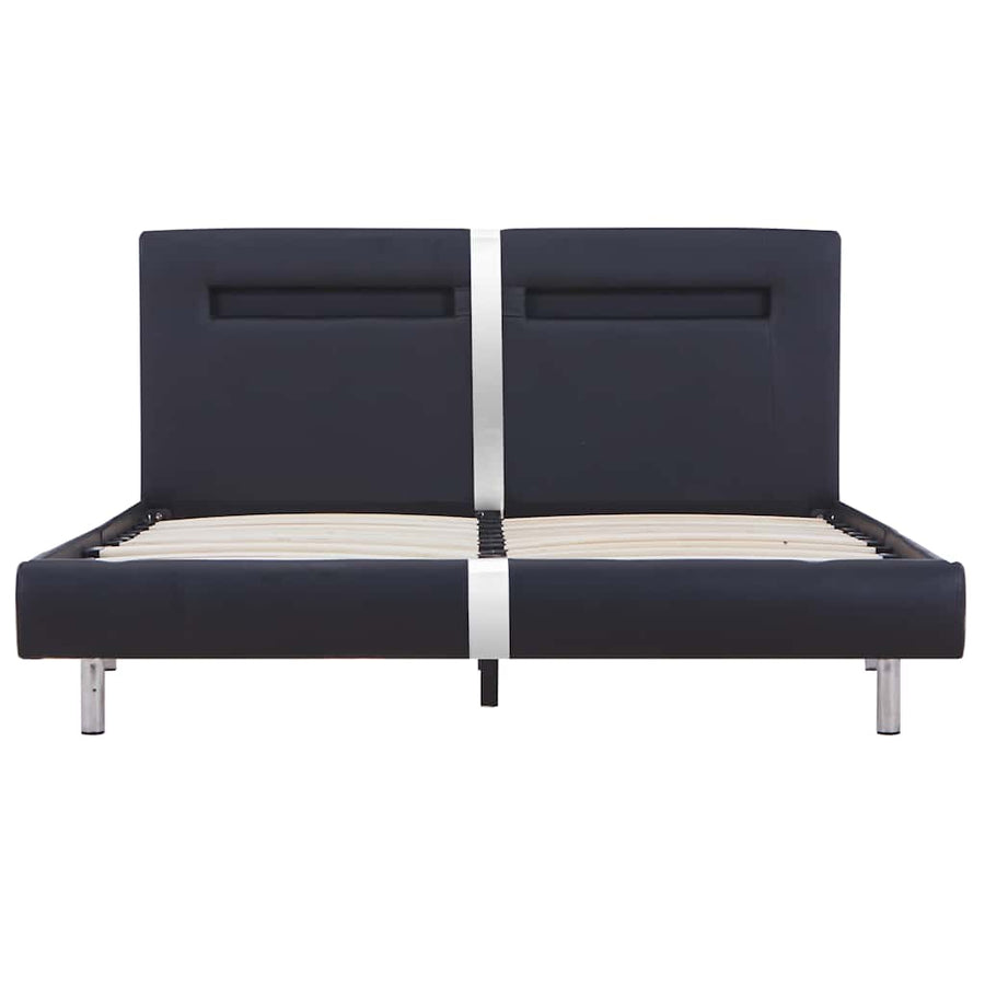 Bed Frame with LED without Mattress Black King Single