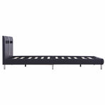 Bed Frame with LED without Mattress Black King Single