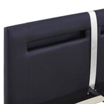 Bed Frame with LED without Mattress Black King Single