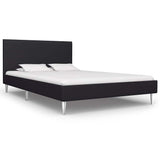 Bed Frame without Mattress Black Fabric Double