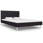 Bed Frame without Mattress Black Fabric Double