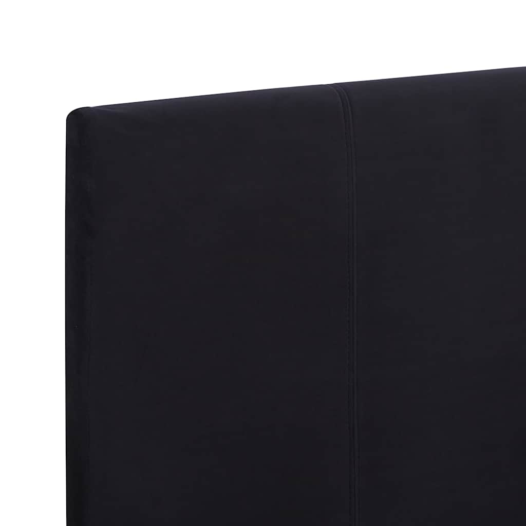 Bed Frame without Mattress Black Fabric Double