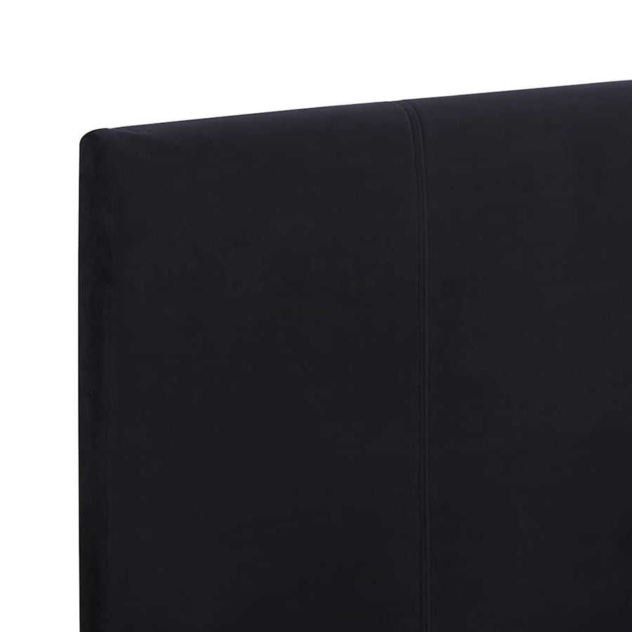 Bed Frame without Mattress Black Fabric Double