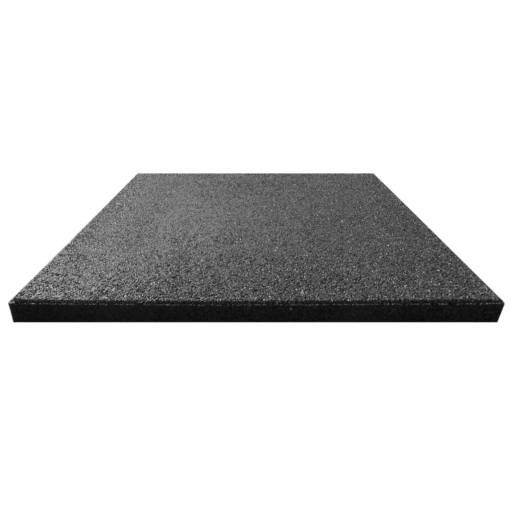 Fall Protection Tiles 12 pcs Rubber 50x50x3 cm Black