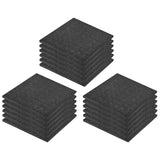 Fall Protection Tiles 18 pcs Rubber 50x50x3 cm Black - Front View