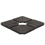 Umbrella Weight Plates 4 pcs Black Concrete Square 72 kg