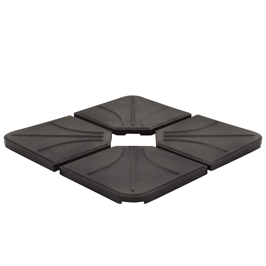 Umbrella Weight Plates 4 pcs Black Concrete Square 72 kg