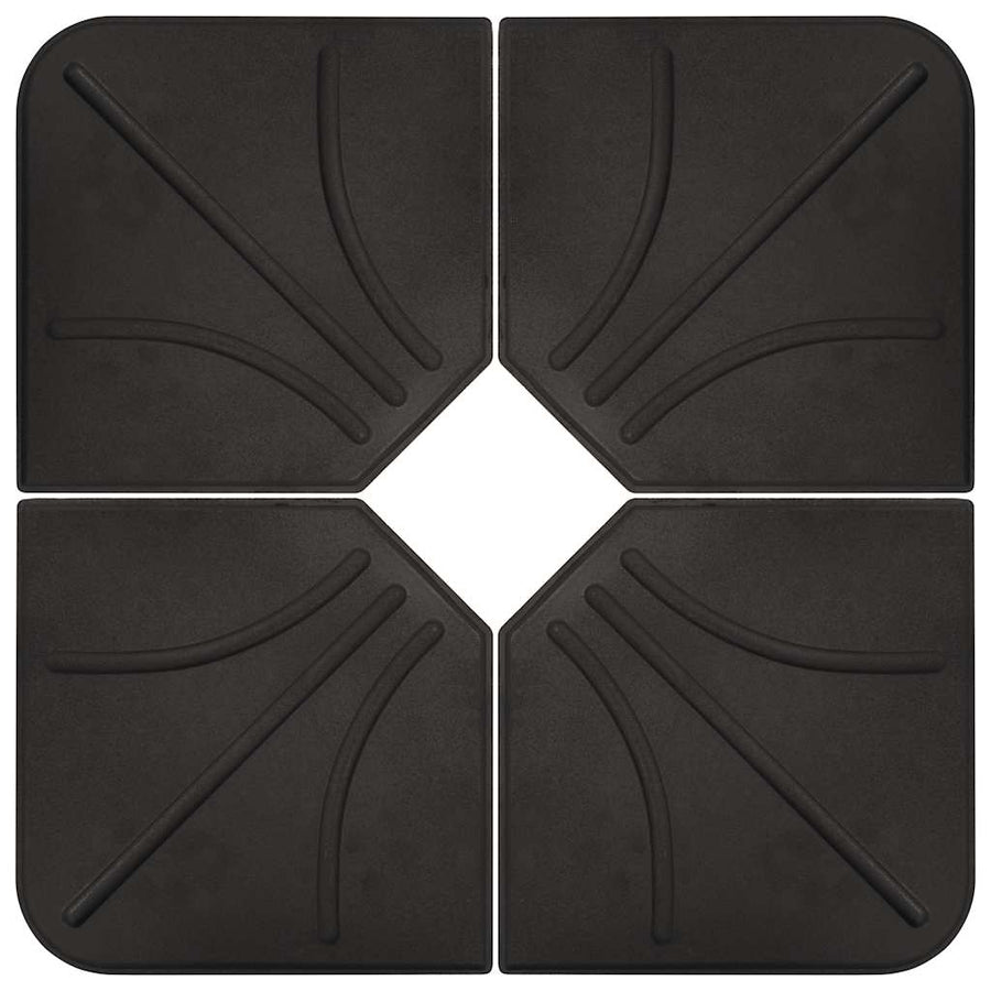 Umbrella Weight Plates 4 pcs Black Concrete Square 72 kg