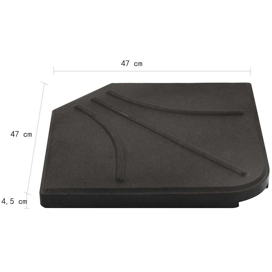 Umbrella Weight Plates 4 pcs Black Concrete Square 72 kg
