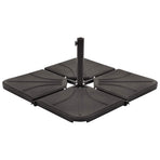 Umbrella Weight Plates 4 pcs Black Concrete Square 72 kg