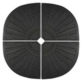 Umbrella Weight Plates 4 pcs Black Fan-shaped 56 kg - Front View