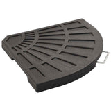 Umbrella Weight Plates 4 pcs Black Fan-shaped 56 kg - Top-Down View