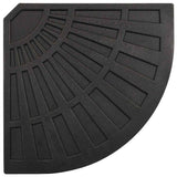 Umbrella Weight Plates 4 pcs Black Fan-shaped 56 kg - 45-Degree Angle