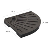 Umbrella Weight Plates 4 pcs Black Fan-shaped 56 kg - Close-Up Angle