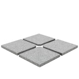 Umbrella Weight Plates 4 pcs Grey Granite Square 100 kg - Front View