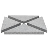 Umbrella Weight Plates 4 pcs Grey Granite Triangular 60 kg