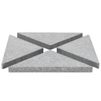 Umbrella Weight Plates 4 pcs Grey Granite Triangular 60 kg