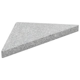 Umbrella Weight Plates 4 pcs Grey Granite Triangular 60 kg - Side View