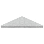 Umbrella Weight Plates 4 pcs Grey Granite Triangular 60 kg