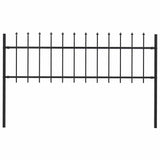 Garden Fence Woerden with Spear Top Steel 181x60 cm Black