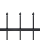Garden Fence Woerden with Spear Top Steel 181x60 cm Black
