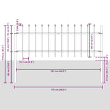 Garden Fence Woerden with Spear Top Steel 181x60 cm Black