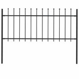 Garden Fence Woerden with Spear Top Steel 181x80 cm Black