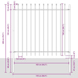 Garden Fence Woerden with Spear Top Steel 181x150 cm Black