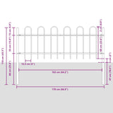 Garden Fence BOXTEL with Hoop Top Steel 181x60 cm Black