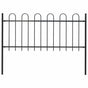Garden Fence "Boxtel" with Hoop Top Steel 170x100 cm Black