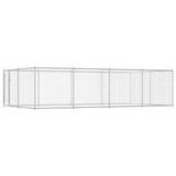 Outdoor Dog Kennel 7.6x3.8x1.9 m - Front View