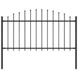 Garden Fence Woerden with Spear Top Steel 170x150 cm Black