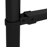 Garden Fence with Spear Top Steel 181x150 cm Black - Side View