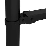 Garden Fence with Spear Top Steel 181x175 cm Black - Side View