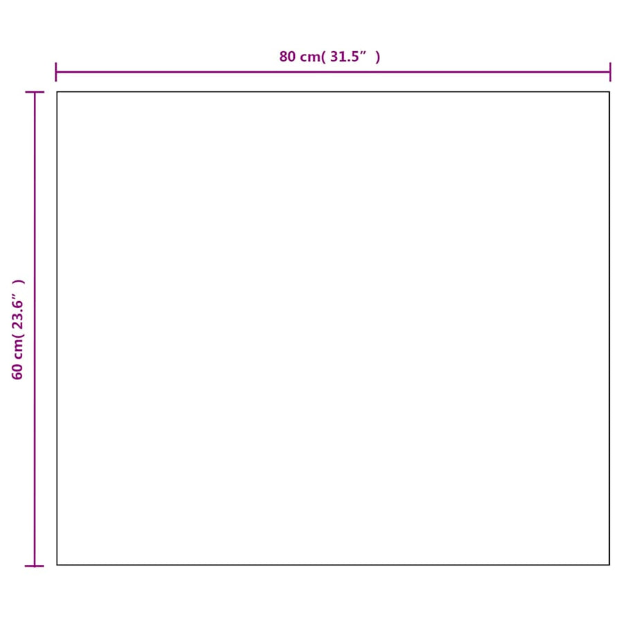 Frameless Mirror 80x60 cm Glass