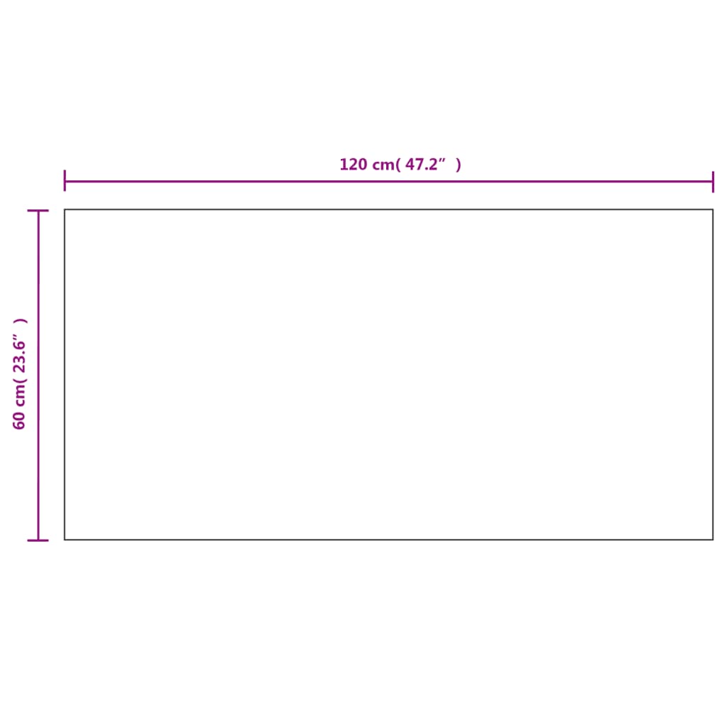 Frameless Mirror 120x60 cm Glass