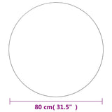 Frameless Mirror Round 80 cm Glass - 45-Degree Angle
