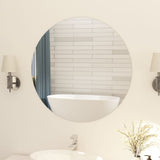 Frameless Mirror Round 80 cm Glass