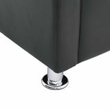 Cube Armchair Grey Faux Leather - Rear View