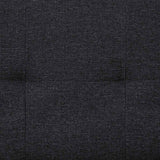 Sofa Bed with Two Pillows Dark Grey Polyester